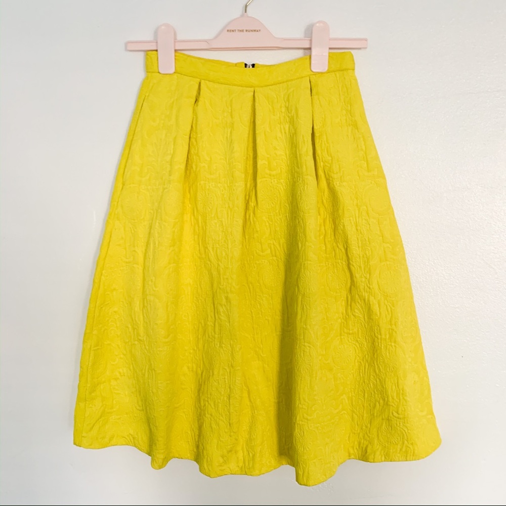 Neon Jacquard Midi Skirt